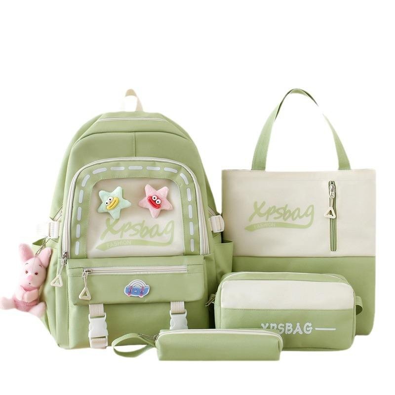 4 PCS Unisex Kids School Bag Set