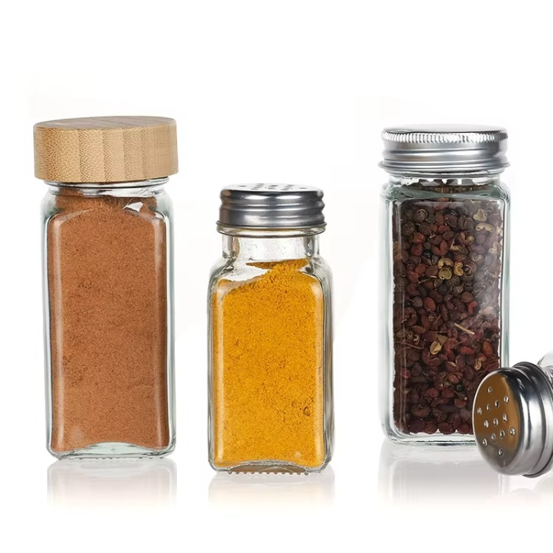 Spice Jars Seasoning Shaker Bottles Kitchen Spices Storage Condiment Jar Salt Pepper Boxes Kitchen Spice Organizer Rack