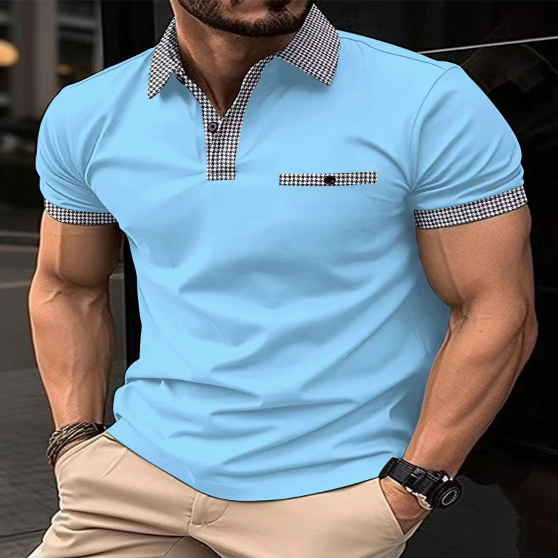Summer New Men's Casual Short-sleeved Polo Shirt Lapel Customizable Design Sports Style Print Tennis T Shirt For Men